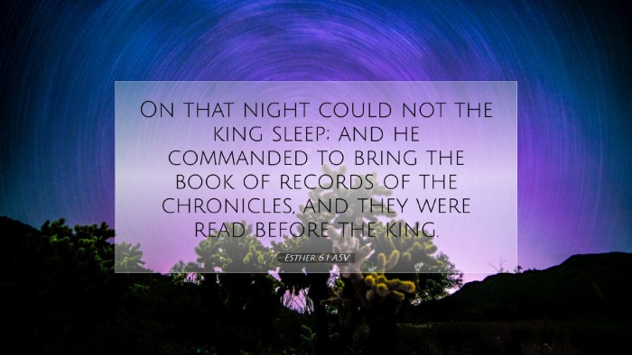 Picture 07 - Esther 6:1 ASV Desktop Wallpaper - On that night could not the king sleep; and he - Desktop Bible Verse Wallpaper
