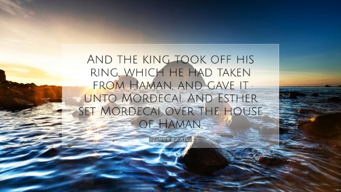 Picture 07 - Esther 8:2 ASV Desktop Wallpaper - And the king took off his ring, which he had - Desktop Bible Verse Wallpaper