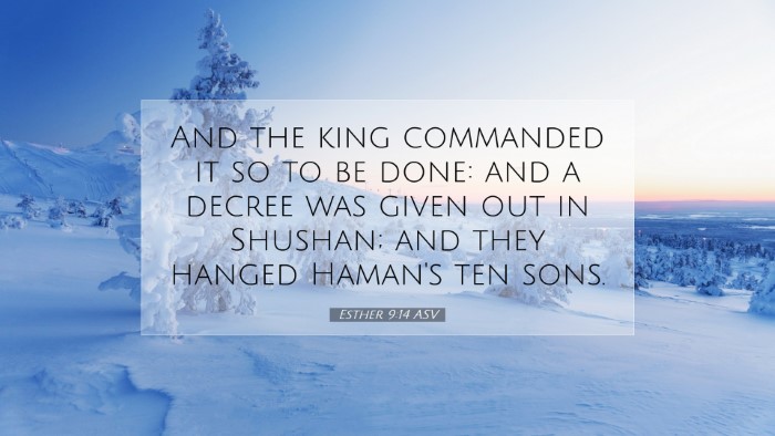 Picture 07 - Esther 9:14 ASV Desktop Wallpaper - And the king commanded it so to be done: and a - Desktop Bible Verse Wallpaper