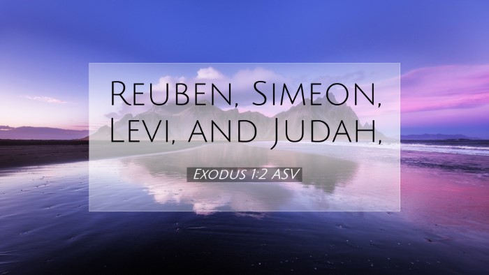 Picture 07 - Exodus 1:2 ASV Desktop Wallpaper - Reuben, Simeon, Levi, and - Desktop Bible Verse Wallpaper