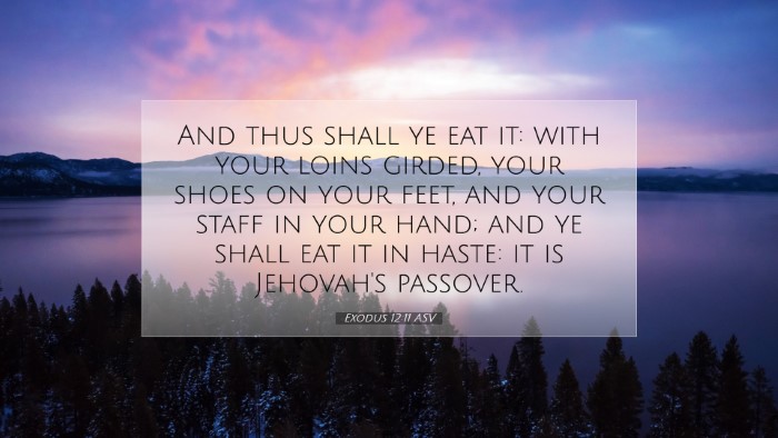 Picture 07 - Exodus 12:11 ASV Desktop Wallpaper - And thus shall ye eat it: with your loins girded, - Desktop Bible Verse Wallpaper