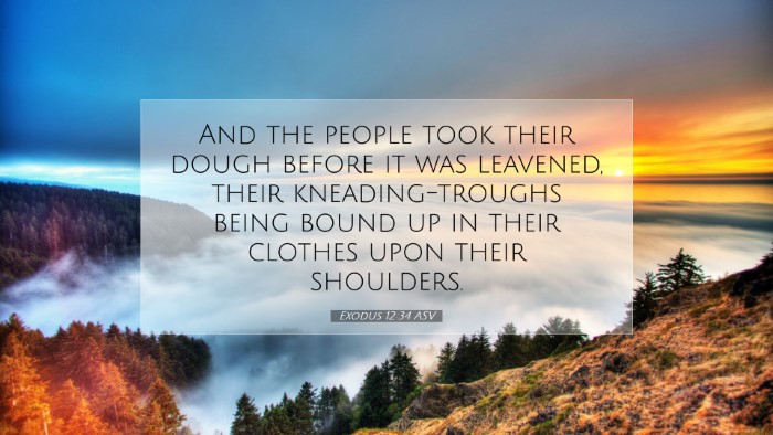 Picture 07 - Exodus 12:34 ASV Desktop Wallpaper - And the people took their dough before it was - Desktop Bible Verse Wallpaper