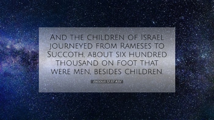 Picture 07 - Exodus 12:37 ASV Desktop Wallpaper - And the children of Israel journeyed from Rameses - Desktop Bible Verse Wallpaper