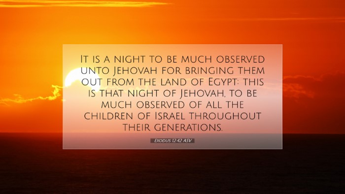 Picture 07 - Exodus 12:42 ASV Desktop Wallpaper - It is a night to be much observed unto Jehovah - Desktop Bible Verse Wallpaper