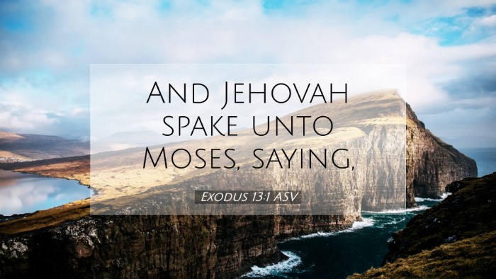 Picture 07 - Exodus 13:1 ASV Desktop Wallpaper - And Jehovah spake unto Moses, - Desktop Bible Verse Wallpaper