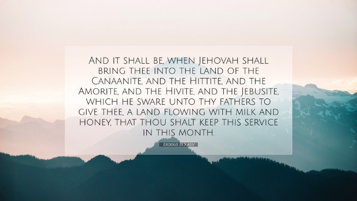 Picture 07 - Exodus 13:5 ASV Desktop Wallpaper - And it shall be, when Jehovah shall bring thee - Desktop Bible Verse Wallpaper