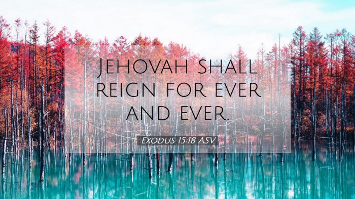 Picture 07 - Exodus 15:18 ASV Desktop Wallpaper - Jehovah shall reign for ever and - Desktop Bible Verse Wallpaper