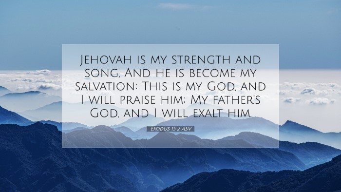 Picture 07 - Exodus 15:2 ASV Desktop Wallpaper - Jehovah is my strength and song, And he is become - Desktop Bible Verse Wallpaper