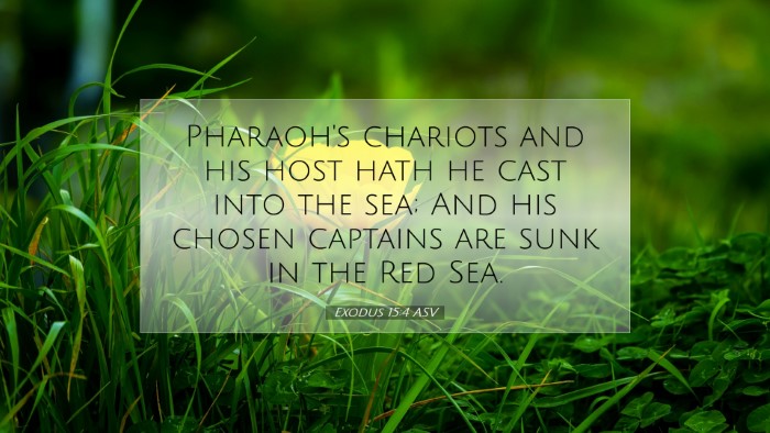 Picture 07 - Exodus 15:4 ASV Desktop Wallpaper - Pharaoh's chariots and his host hath he cast into - Desktop Bible Verse Wallpaper