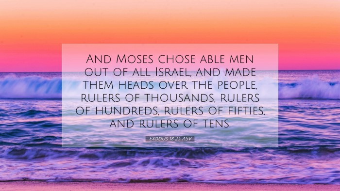 Picture 07 - Exodus 18:25 ASV Desktop Wallpaper - And Moses chose able men out of all Israel, and - Desktop Bible Verse Wallpaper