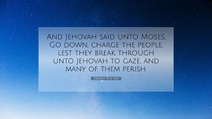 Picture 07 - Exodus 19:21 ASV Desktop Wallpaper - And Jehovah said unto Moses, Go down, charge the - Desktop Bible Verse Wallpaper
