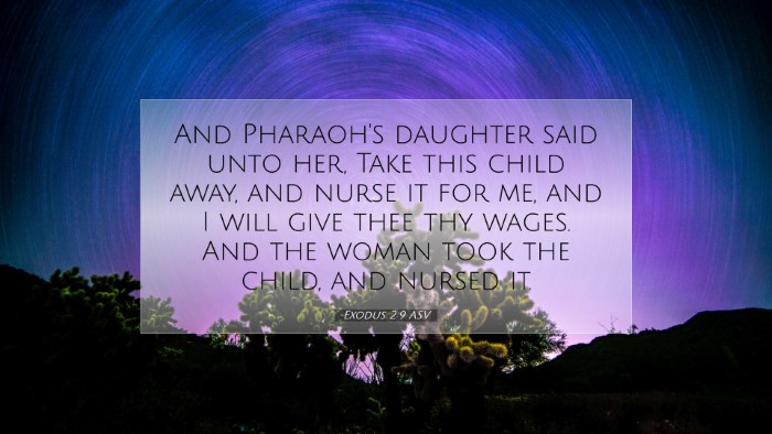 Picture 07 - Exodus 2:9 ASV Desktop Wallpaper - And Pharaoh's daughter said unto her, Take this - Desktop Bible Verse Wallpaper