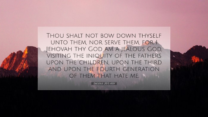 Picture 07 - Exodus 20:5 ASV Desktop Wallpaper - Thou shalt not bow down thyself unto them, nor - Desktop Bible Verse Wallpaper