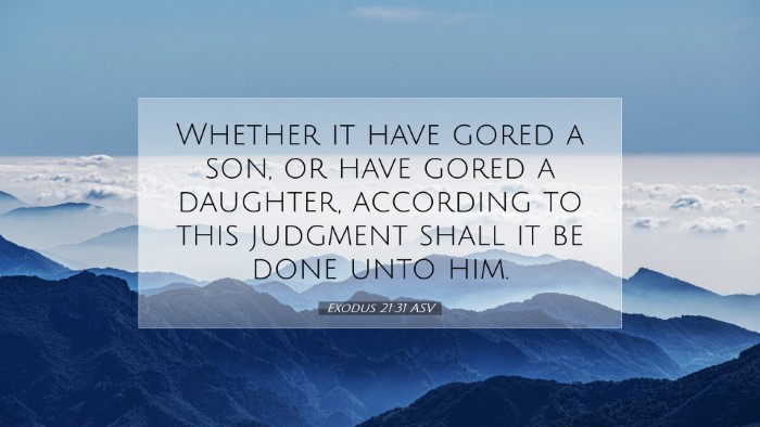 Picture 07 - Exodus 21:31 ASV Desktop Wallpaper - Whether it have gored a son, or have gored a - Desktop Bible Verse Wallpaper