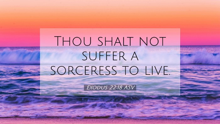 Picture 07 - Exodus 22:18 ASV Desktop Wallpaper - Thou shalt not suffer a sorceress to - Desktop Bible Verse Wallpaper