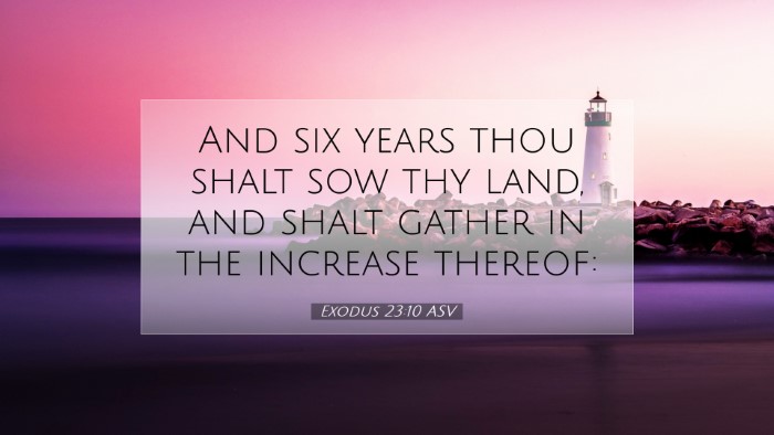 Picture 07 - Exodus 23:10 ASV Desktop Wallpaper - And six years thou shalt sow thy land, and shalt - Desktop Bible Verse Wallpaper