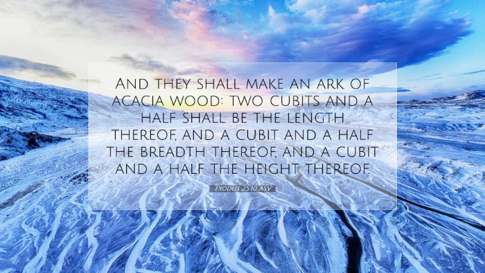 Picture 07 - Exodus 25:10 ASV Desktop Wallpaper - And they shall make an ark of acacia wood: two - Desktop Bible Verse Wallpaper
