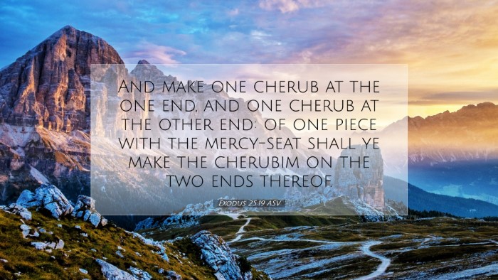 Picture 07 - Exodus 25:19 ASV Desktop Wallpaper - And make one cherub at the one end, and one - Desktop Bible Verse Wallpaper