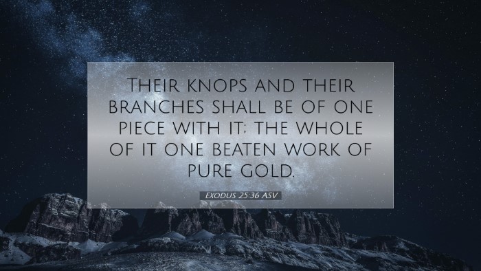 Picture 07 - Exodus 25:36 ASV Desktop Wallpaper - Their knops and their branches shall be of one - Desktop Bible Verse Wallpaper