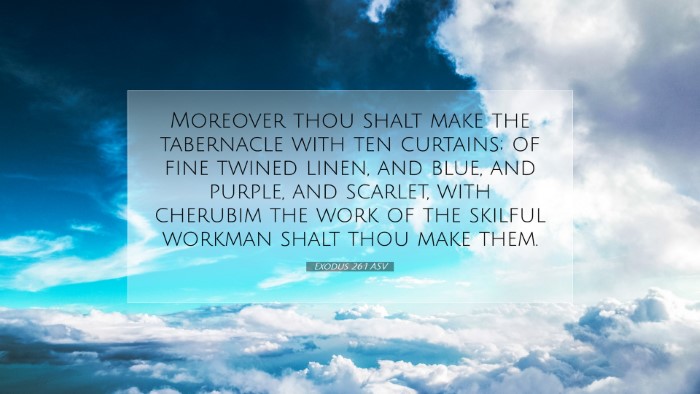 Picture 07 - Exodus 26:1 ASV Desktop Wallpaper - Moreover thou shalt make the tabernacle with ten - Desktop Bible Verse Wallpaper