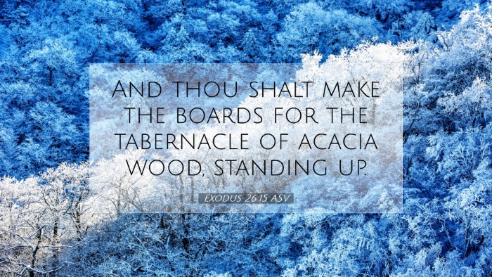 Picture 07 - Exodus 26:15 ASV Desktop Wallpaper - And thou shalt make the boards for the tabernacle - Desktop Bible Verse Wallpaper