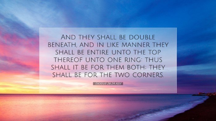 Picture 07 - Exodus 26:24 ASV Desktop Wallpaper - And they shall be double beneath, and in like - Desktop Bible Verse Wallpaper