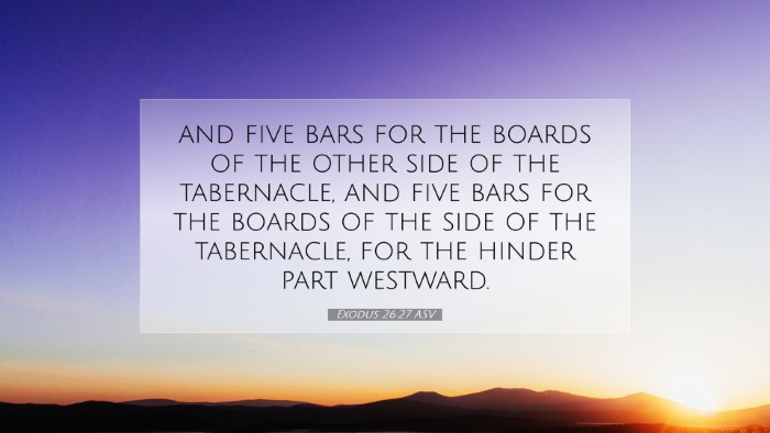 Picture 07 - Exodus 26:27 ASV Desktop Wallpaper - and five bars for the boards of the other side of - Desktop Bible Verse Wallpaper