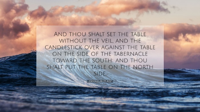 Picture 07 - Exodus 26:35 ASV Desktop Wallpaper - And thou shalt set the table without the veil, - Desktop Bible Verse Wallpaper