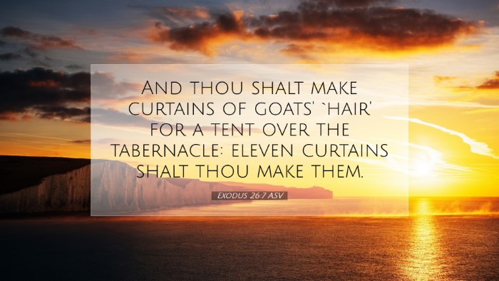 Picture 07 - Exodus 26:7 ASV Desktop Wallpaper - And thou shalt make curtains of goats' `hair' for - Desktop Bible Verse Wallpaper