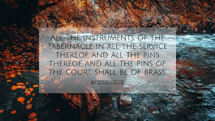 Picture 07 - Exodus 27:19 ASV Desktop Wallpaper - All the instruments of the tabernacle in all the - Desktop Bible Verse Wallpaper