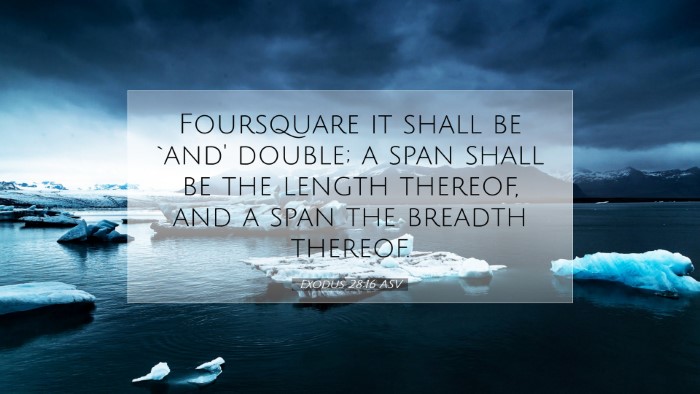Picture 07 - Exodus 28:16 ASV Desktop Wallpaper - Foursquare it shall be `and' double; a span shall - Desktop Bible Verse Wallpaper