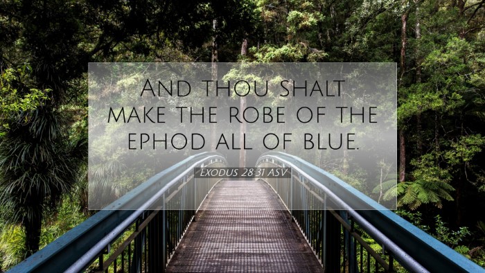 Picture 07 - Exodus 28:31 ASV Desktop Wallpaper - And thou shalt make the robe of the ephod all of - Desktop Bible Verse Wallpaper