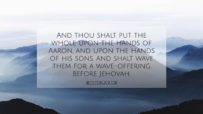 Picture 07 - Exodus 29:24 ASV Desktop Wallpaper - And thou shalt put the whole upon the hands of - Desktop Bible Verse Wallpaper