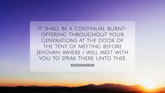 Picture 07 - Exodus 29:42 ASV Desktop Wallpaper - It shall be a continual burnt-offering throughout - Desktop Bible Verse Wallpaper