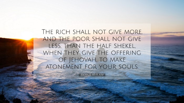 Picture 07 - Exodus 30:15 ASV Desktop Wallpaper - The rich shall not give more, and the poor shall - Desktop Bible Verse Wallpaper