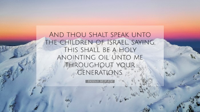 Picture 07 - Exodus 30:31 ASV Desktop Wallpaper - And thou shalt speak unto the children of Israel, - Desktop Bible Verse Wallpaper