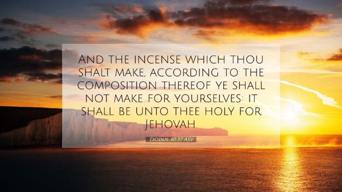 Picture 07 - Exodus 30:37 ASV Desktop Wallpaper - And the incense which thou shalt make, according - Desktop Bible Verse Wallpaper