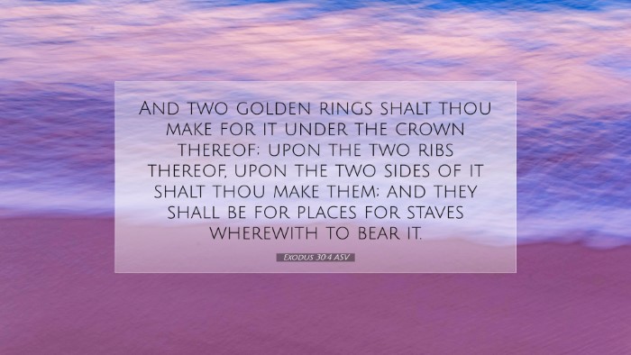 Picture 07 - Exodus 30:4 ASV Desktop Wallpaper - And two golden rings shalt thou make for it under - Desktop Bible Verse Wallpaper