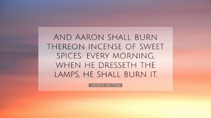 Picture 07 - Exodus 30:7 ASV Desktop Wallpaper - And Aaron shall burn thereon incense of sweet - Desktop Bible Verse Wallpaper