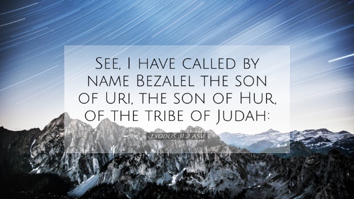 Picture 07 - Exodus 31:2 ASV Desktop Wallpaper - See, I have called by name Bezalel the son of - Desktop Bible Verse Wallpaper