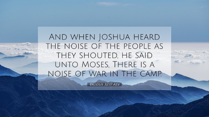 Picture 07 - Exodus 32:17 ASV Desktop Wallpaper - And when Joshua heard the noise of the people as - Desktop Bible Verse Wallpaper