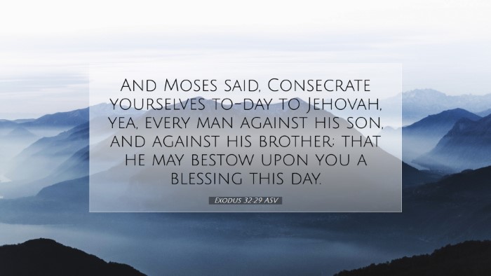Picture 07 - Exodus 32:29 ASV Desktop Wallpaper - And Moses said, Consecrate yourselves to-day to - Desktop Bible Verse Wallpaper