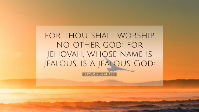 Picture 07 - Exodus 34:14 ASV Desktop Wallpaper - for thou shalt worship no other god: for Jehovah, - Desktop Bible Verse Wallpaper