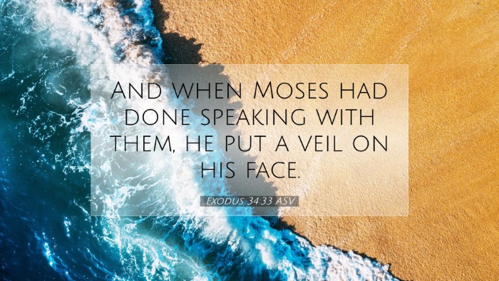 Picture 07 - Exodus 34:33 ASV Desktop Wallpaper - And when Moses had done speaking with them, he - Desktop Bible Verse Wallpaper