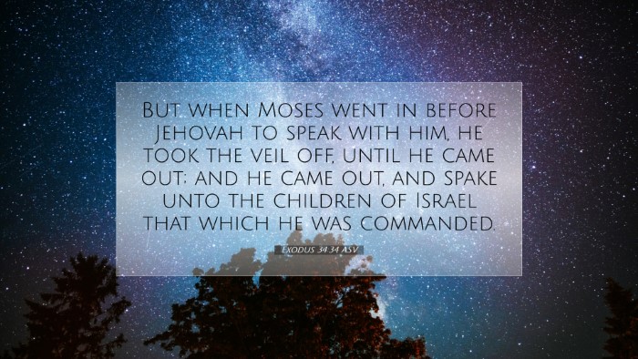 Picture 07 - Exodus 34:34 ASV Desktop Wallpaper - But when Moses went in before Jehovah to speak - Desktop Bible Verse Wallpaper