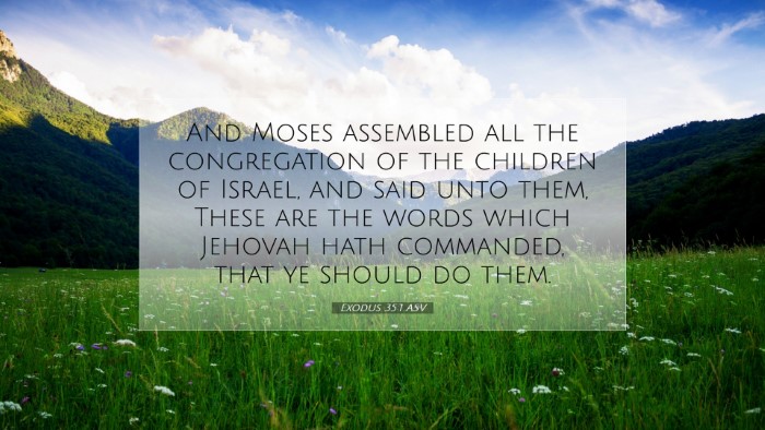 Picture 07 - Exodus 35:1 ASV Desktop Wallpaper - And Moses assembled all the congregation of the - Desktop Bible Verse Wallpaper