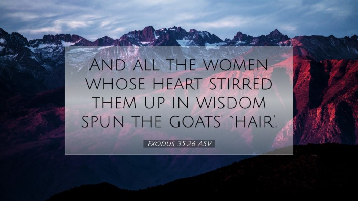 Picture 07 - Exodus 35:26 ASV Desktop Wallpaper - And all the women whose heart stirred them up in - Desktop Bible Verse Wallpaper