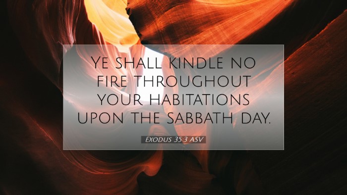 Picture 07 - Exodus 35:3 ASV Desktop Wallpaper - Ye shall kindle no fire throughout your - Desktop Bible Verse Wallpaper