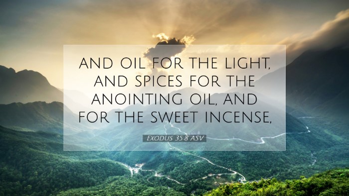 Picture 07 - Exodus 35:8 ASV Desktop Wallpaper - and oil for the light, and spices for the - Desktop Bible Verse Wallpaper