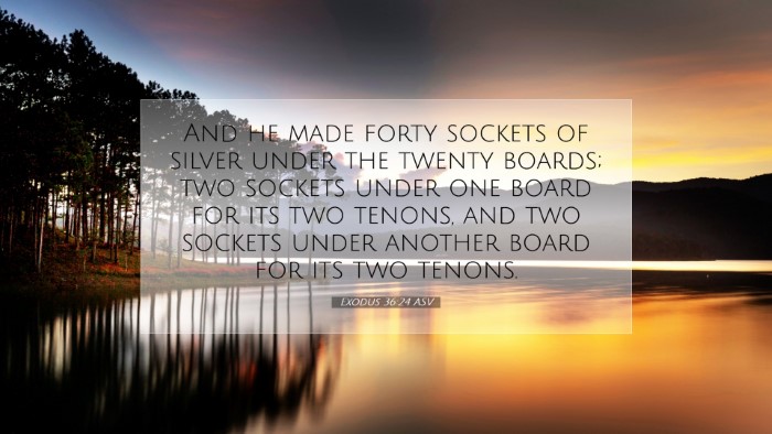 Picture 07 - Exodus 36:24 ASV Desktop Wallpaper - And he made forty sockets of silver under the - Desktop Bible Verse Wallpaper